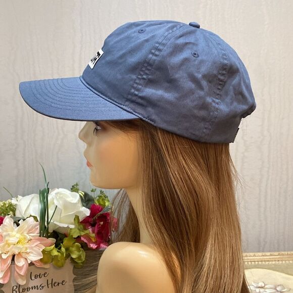 Volcom Strap Back Adjustable Spell Out Soft Cap Hat One Size Blue Like New - Picture 3 of 15